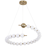 Люстра в виде спирали с сферическими акриловыми плафонами Pearls Suspension Brass Spiral Chandelier варинант исполнения - 2 | Loft Concept в Рязани