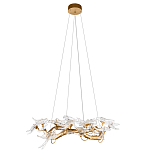 Люстра подвесная с прозрачными стеклянными птичками на ветвях Диаметр 80 см Serip Voa варинант исполнения - 2 | Loft Concept в Рязани