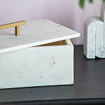 Шкатулка из белого мрамора Save Time варинант исполнения - 5 | Loft Concept в Рязани