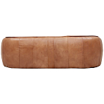 Трехместный диван с кожаной обивкой коричневый Coste Leather Sofa варинант исполнения - 3 | Loft Concept в Рязани