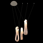 Подвесной светильник белого цвета с 3-мя изогнутыми плафонами Flow Loop варинант исполнения - 5 | Loft Concept в Рязани