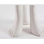 Дизайнерский журнальный стол белый на 3-х ножках в виде ступней African table варинант исполнения - 3 | Loft Concept в Рязани