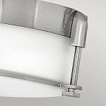 Потолочный светильник для ванных комнат цвета никель с плафоном из опалового стекла и декоративными держателями Hinkley варинант исполнения - 4 | Loft Concept в Рязани