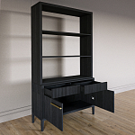 Стеллаж Primo с ящиками Черный дуб  варинант исполнения - 7 | Loft Concept в Рязани