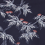 Обои ручная роспись Silk Tree Special Colourway on Empire Blue dyed silk варинант исполнения - 2 | Loft Concept в Рязани