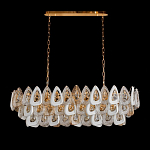 Люстра овальная с многослойными белыми и прозрачными подвесками Character Chandelier варинант исполнения - 3 | Loft Concept в Рязани