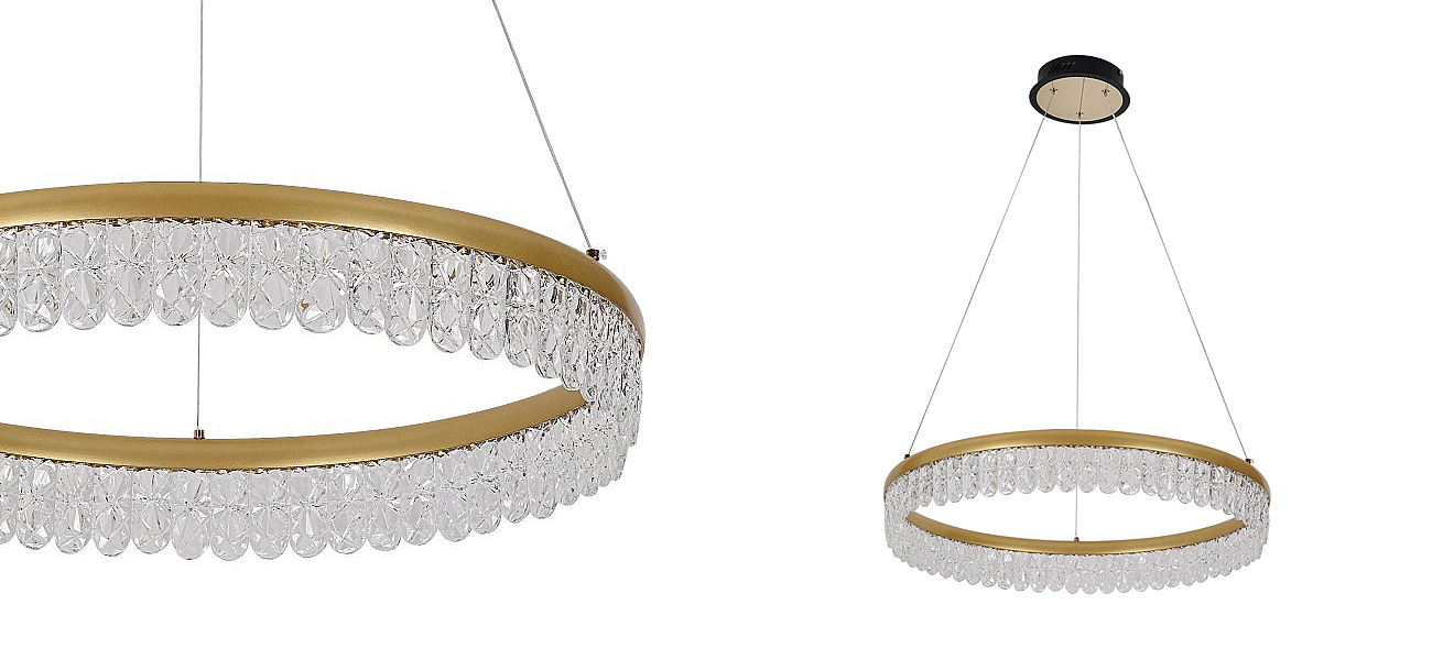 Круглая светодиодная люстра Pettico Gold Круглая светодиодная люстра Pettico Gold - Loft-Concept в Рязани