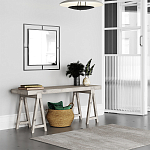 Настенное зеркало квадратной формы в черной металлической раме CORNER MIRROR BLACK варинант исполнения - 1 | Loft Concept в Рязани