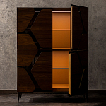 Высокий комод с узором из шпона на фасаде Sahara варинант исполнения - 2 | Loft Concept в Рязани