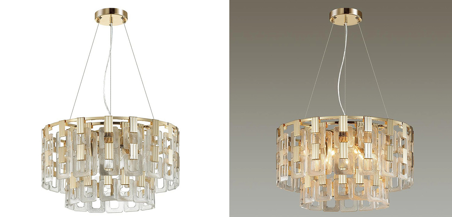Люстра Ribbed Elements Pendant Round 52 Люстра Ribbed Elements Pendant Round 52 - Loft-Concept в Рязани