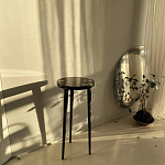 Круглый журнальный столик со столешницей из эпоксидной смолы Epoxy Resin Flowers Coffee Table варинант исполнения - 6 | Loft Concept в Рязани