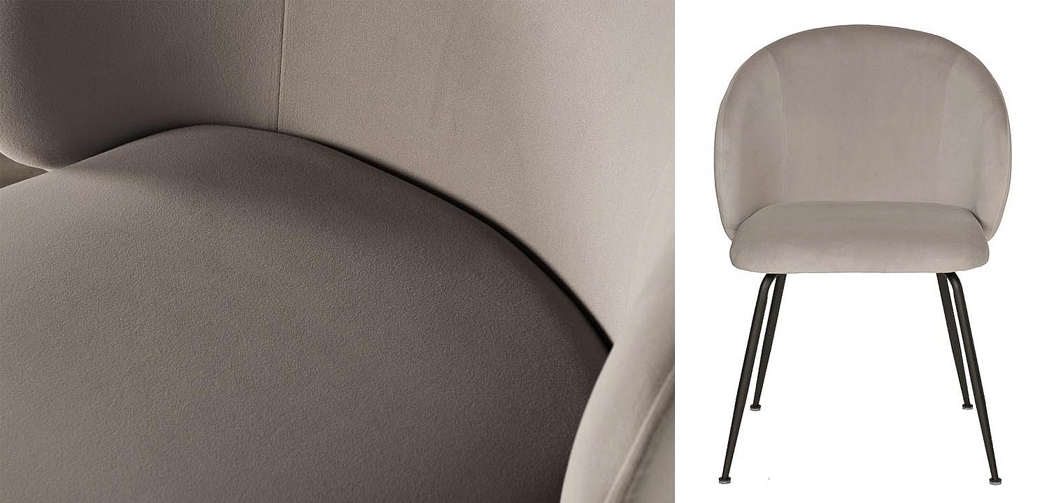 Стул Sadler Chair gray velor Стул Sadler Chair gray velor - Loft-Concept в Рязани