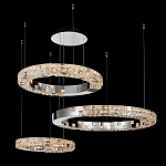 Люстра из 3-х колец с мозаичным хрустальным оформлением Sparks of Crystal варинант исполнения - 3 | Loft Concept в Рязани