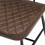 Стул с темно-коричневой обивкой из экокожи Benderson варинант исполнения - 7 | Loft Concept в Рязани