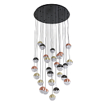 Люстра каскадная с черным круглым основанием 27 подвесов Celestial Waltz варинант исполнения - 2 | Loft Concept в Рязани