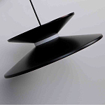 Бра черного цвета с двойным абажуром в форме конусов Obsidian Touch варинант исполнения - 3 | Loft Concept в Рязани