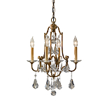Люстра с 4-мя лампами и стеклянными подвесками в классическом стиле Feiss варинант исполнения - 1 | Loft Concept в Рязани