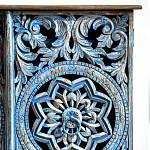 Комод с резным фасадом Blue Carved Chest of Drawers варинант исполнения - 3 | Loft Concept в Рязани
