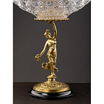 Чаша стеклянная прозрачная на бронзовой подставке с фигуркой девушки Eden Garden варинант исполнения - 6 | Loft Concept в Рязани