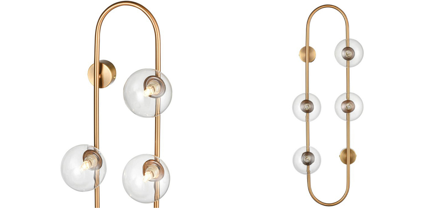 Бра HOOP WALL Lamp Gold Transparent 4 Бра HOOP WALL Lamp Gold Transparent 4 - Loft-Concept в Рязани
