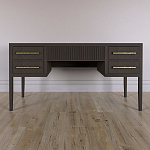 Большой Рабочий стол Primo с 5 выдвижными ящиками Темный орех варинант исполнения - 1 | Loft Concept в Рязани