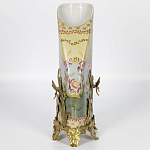 Фарфоровая ваза с бронзовыми элементами Eden Garden варинант исполнения - 6 | Loft Concept в Рязани