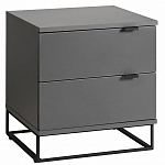 Тумба прикроватная цвета графит с ящиками Strict Lines варинант исполнения - 1 | Loft Concept в Рязани