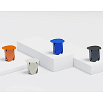 Matis журнальный столик синий из металла и кожи варинант исполнения - 2 | Loft Concept в Рязани