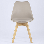 Стул с основой из пластика и мягким сиденьем Arvika Beige варинант исполнения - 3 | Loft Concept в Рязани