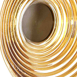 Бра с рельефным круглым плафоном янтарного цвета Savio Glass Disc Light варинант исполнения - 4 | Loft Concept в Рязани