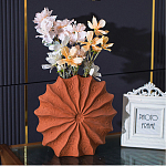 Ваза керамическая в виде круглой терракотовой морской раковины Galapagos варинант исполнения - 3 | Loft Concept в Рязани