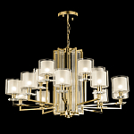 Люстра многоярусная с 15-ю цилиндрическими плафонами из стекла Laurent варинант исполнения - 3 | Loft Concept в Рязани