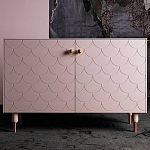 Дизайнерский комод розовый с фактурным фасадом Tiles варинант исполнения - 1 | Loft Concept в Рязани