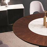 Обеденный стол круглый на чёрном фигурном основании Bosnia dinning table  варинант исполнения - 1 | Loft Concept в Рязани