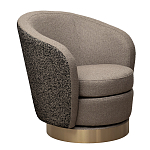 Кресло вращающееся черно-золотая рогожка Julia Armchair Golden Belt варинант исполнения - 1 | Loft Concept в Рязани