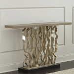 Консоль с прямоугольной столешницей и фактурным основанием Waves варинант исполнения - 1 | Loft Concept в Рязани