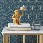 Подсвечник золотая обезьяна с блюдцем Golden Monkey варинант исполнения - 1 | Loft Concept в Рязани