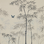 Обои ручная роспись Distant Bamboo Special Colourway on white dyed paper варинант исполнения - 2 | Loft Concept в Рязани