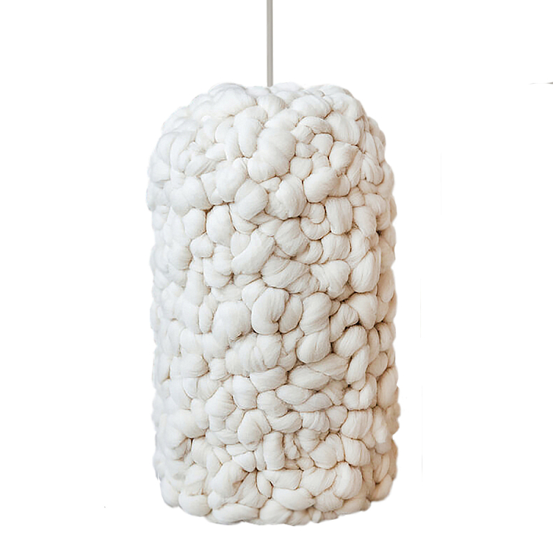 Вязаный Светильник Wool Knitted Lamp Elongated Shape Бежевый Вязаный Светильник Wool Knitted Lamp Elongated Shape Бежевый в Рязани | Loft Concept