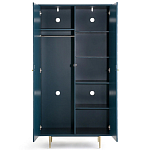 Шкаф двухдверный Scale Ornament Blue Wardrobe варинант исполнения - 4 | Loft Concept в Рязани