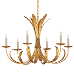 Люстра золотая с декором в виде перьев Bunch of Feathers варинант исполнения - 3 | Loft Concept в Рязани