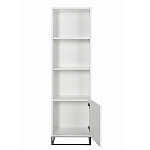 Стеллаж книжный белый с 3-мя открытыми полками и дверкой Strict Lines варинант исполнения - 2 | Loft Concept в Рязани