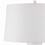 Торшер белый с тканевым абажуром на деревянном основании Graceful Silhouette варинант исполнения - 2 | Loft Concept в Рязани