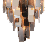 Люстра с многослойными стеклянными панелями янтарного и дымчатого цвета Textured Glass Chandelier варинант исполнения - 2 | Loft Concept в Рязани