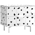 Тумба белая с рисунком Grande Graphspots варинант исполнения - 1 | Loft Concept в Рязани