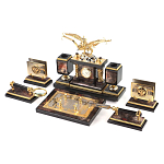 Настольный письменный набор из яшмы и долерита с декором Двуглавый орел Manager Organizer варинант исполнения - 2 | Loft Concept в Рязани