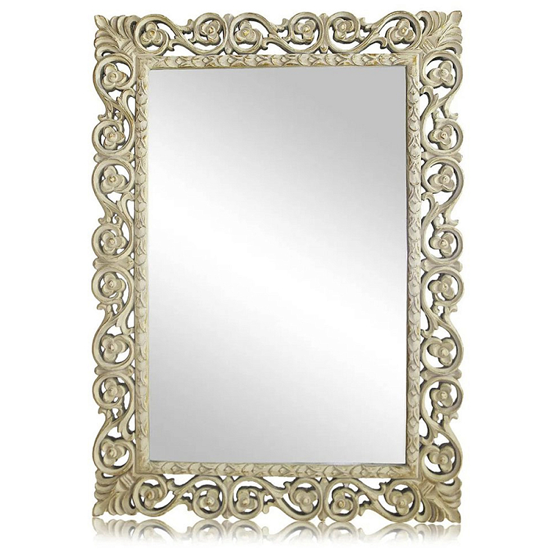 Зеркало настенное в ажурной деревянной раме Sophistication Зеркало ivory ( слоновая кость ) Золотой Зеркало настенное в ажурной деревянной раме Sophistication Зеркало ivory ( слоновая кость ) Золотой в Рязани | Loft Concept