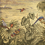 Обои ручная роспись Le Brésil Amarelo Deep Rich Gold варинант исполнения - 3 | Loft Concept в Рязани