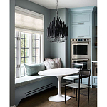 Люстра черная с несколькими ярусами деревянных палочек Bright Wooden Chandelier варинант исполнения - 5 | Loft Concept в Рязани