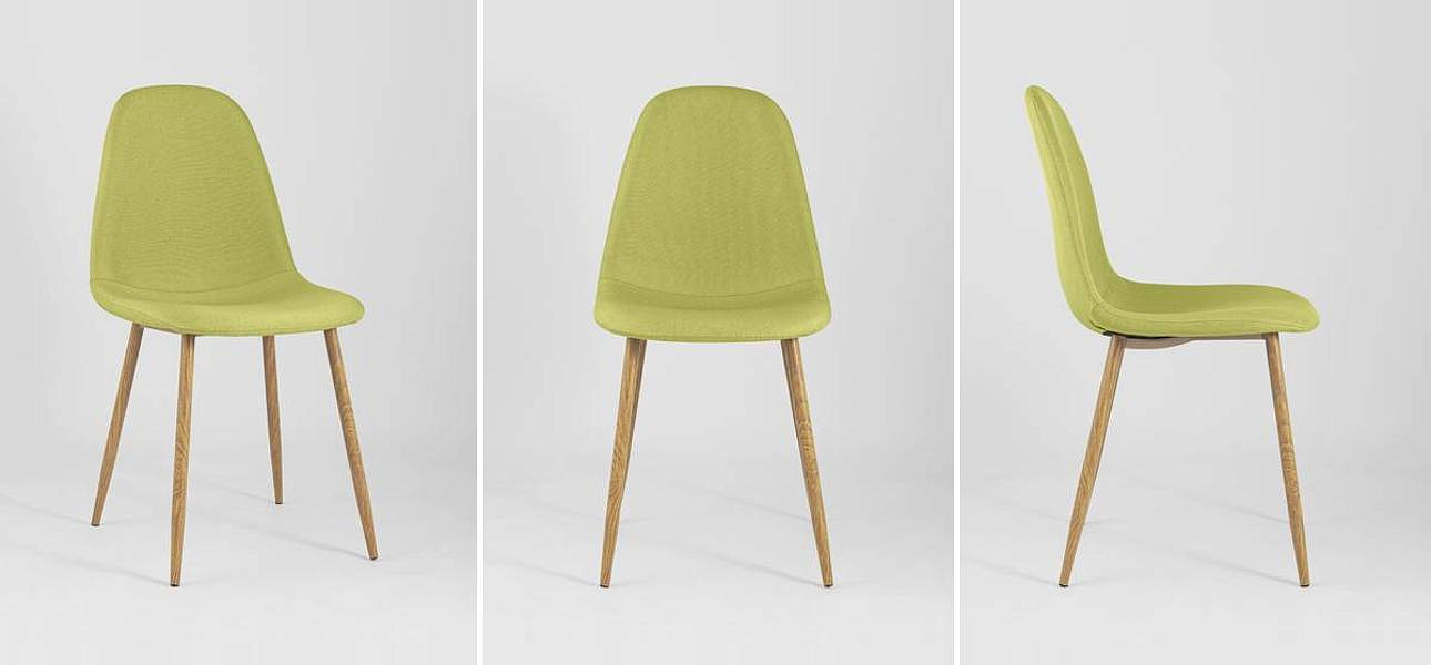 Стул Archie Chair Ткань Рогожка Лайм Стул Archie Chair Ткань Рогожка Лайм - Loft-Concept в Рязани